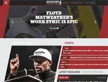 Tablet Screenshot of mayweatherpromotions.com